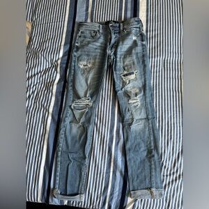 Hollister Men's Skinny Jeans - Light Blue